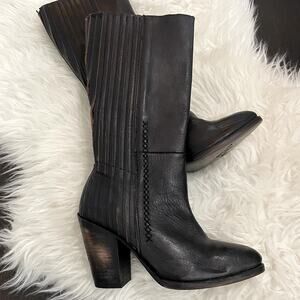 NEW Freebird by Steven Knife Riding Boot Leather Chunky Boot Women's Size 9